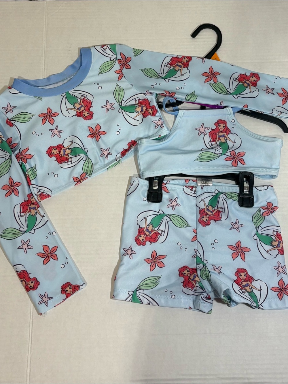 Disney Light Blue Ariel Mermaid 3-Piece Swim Set